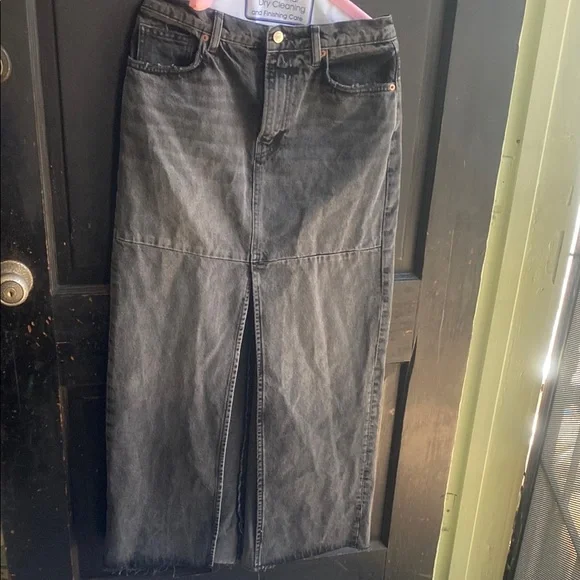 Reformation Black Maxi Trumpet Skirt for Work - Picture 10 of 11